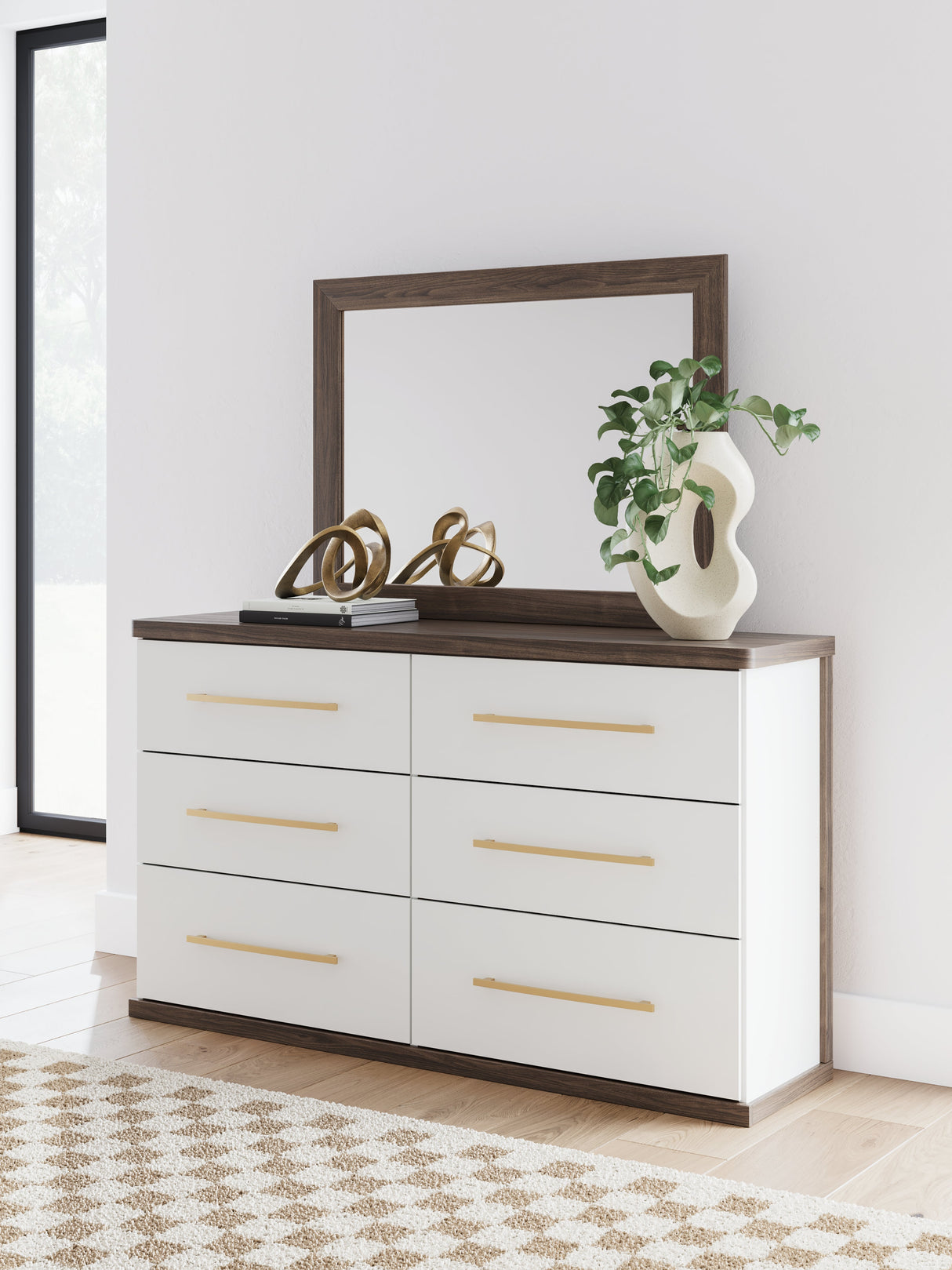 Kendanport Brown Dresser and Mirror