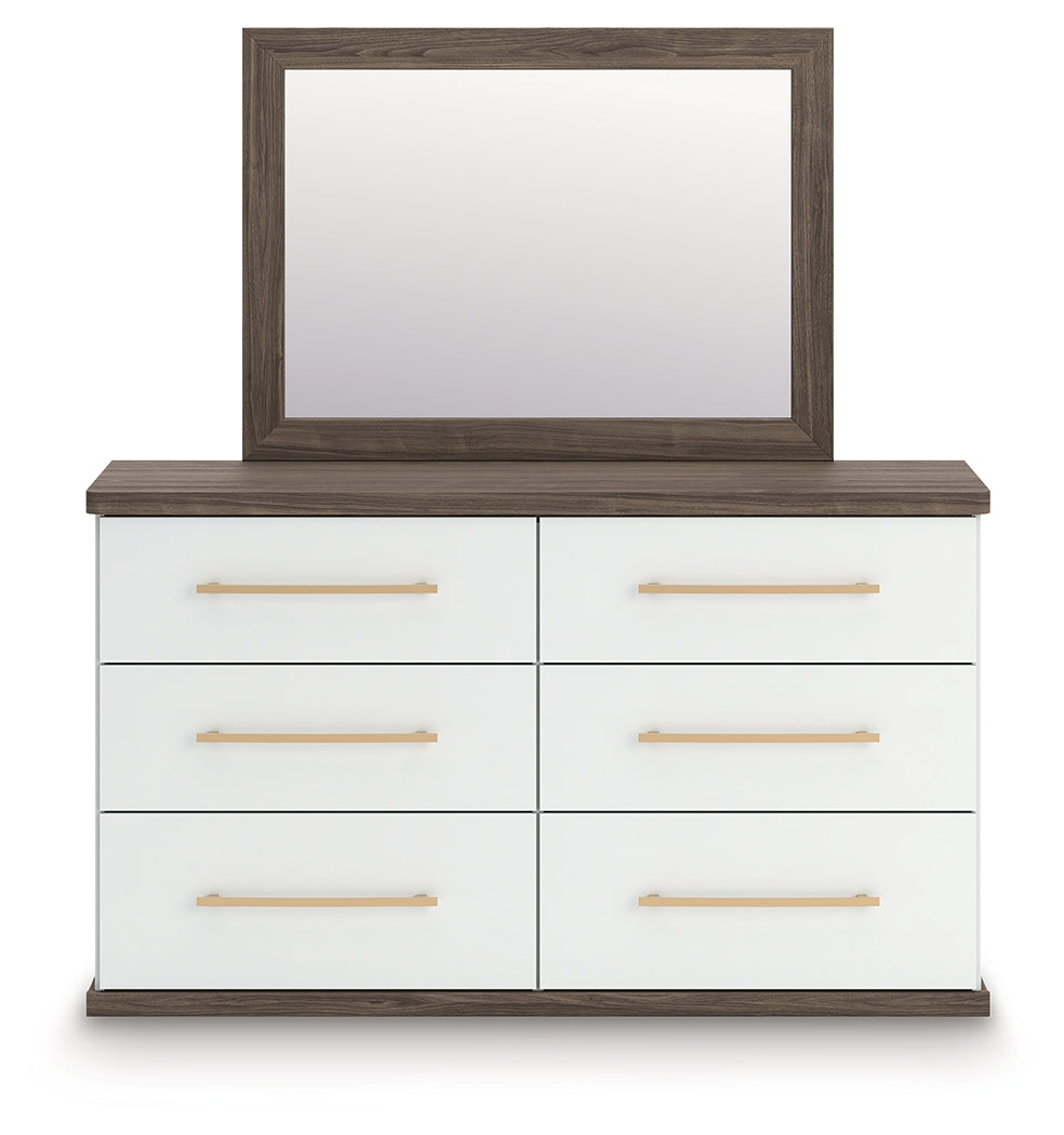 Kendanport Brown Dresser and Mirror