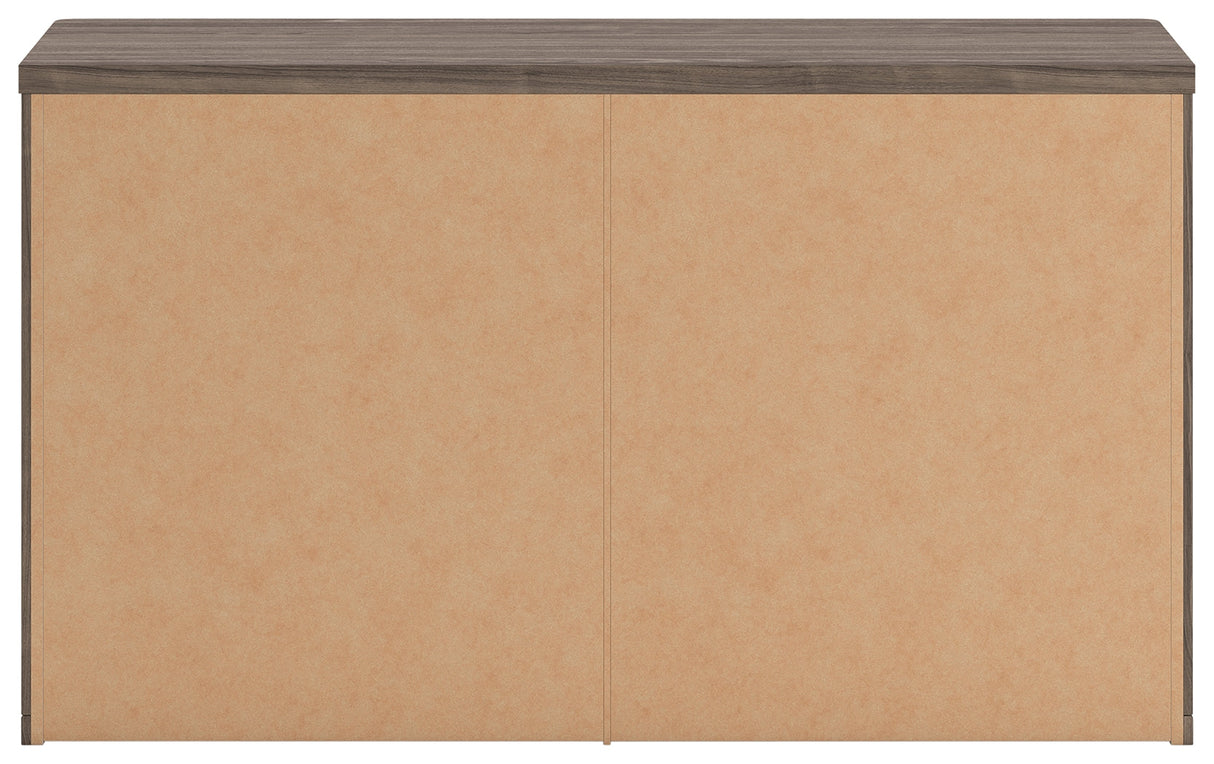 Kendanport White/Brown King Upholstered Bed, Dresser and Nightstand