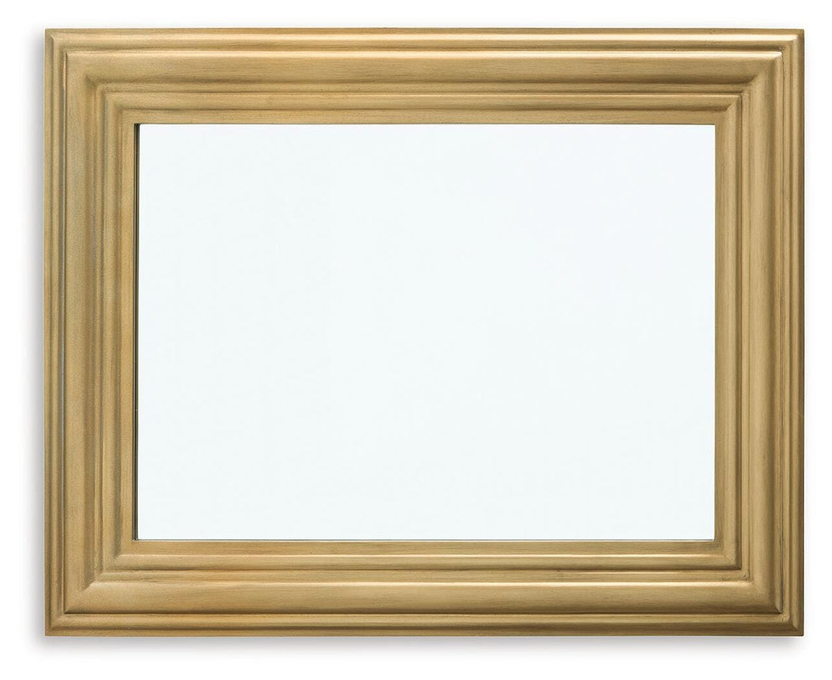 Keneriah Gold Finish Accent Mirror by Ashley at Eve Furniture