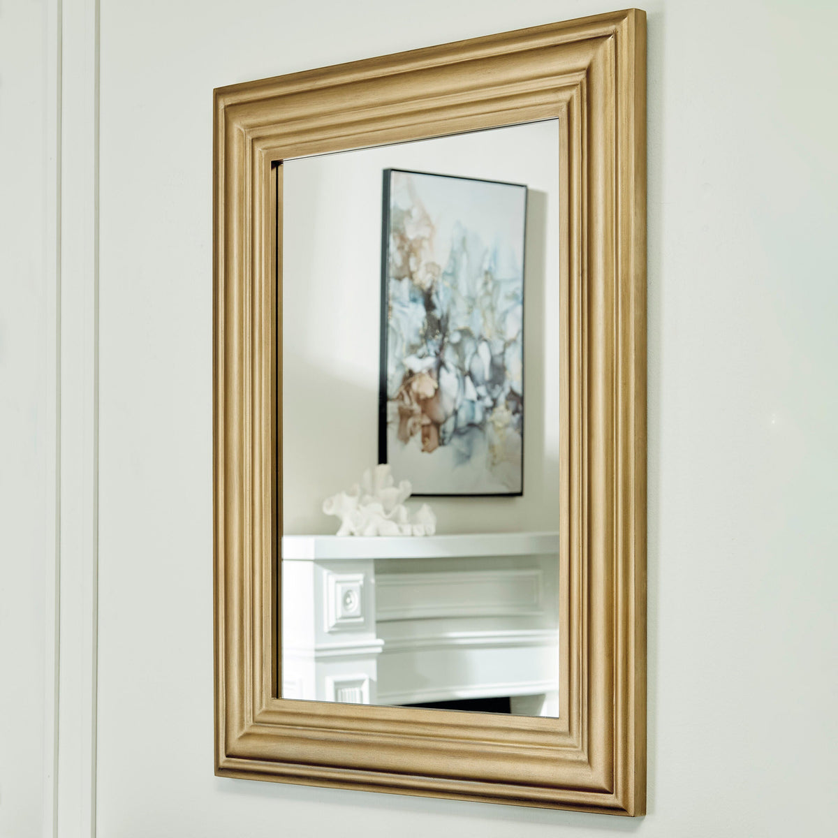 Keneriah Gold Finish Accent Mirror by Ashley at Eve Furniture
