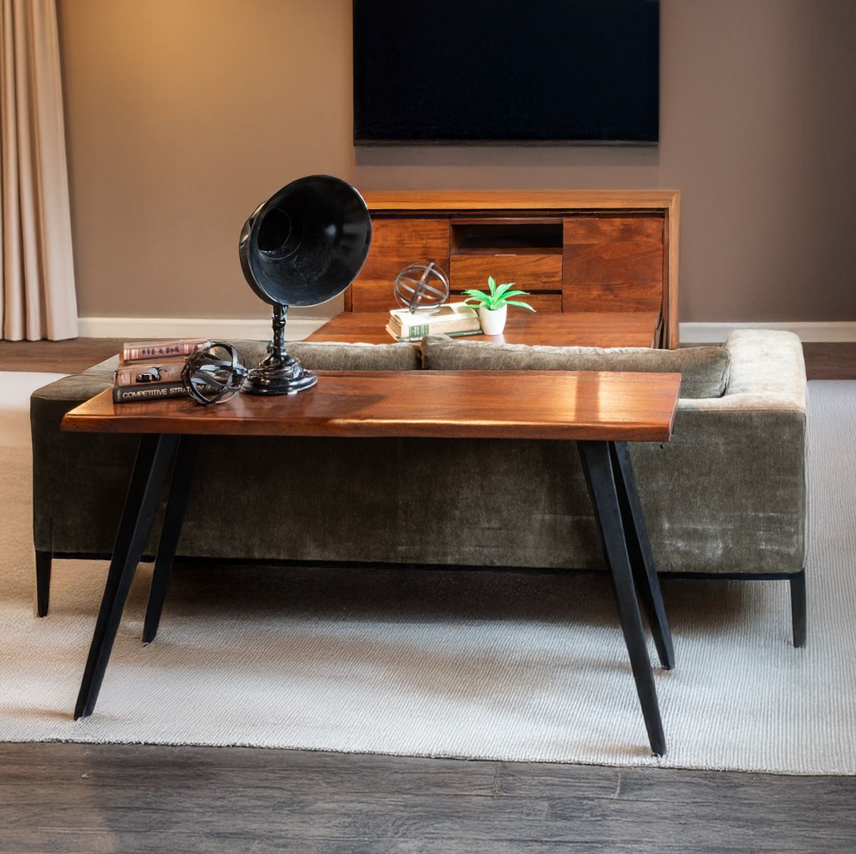 Kennedy 54" Console Table in Walnut by Home Trends & Design at Eve Furniture