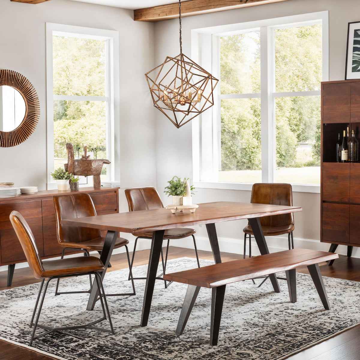 Kennedy 68" Dining Table in Walnut by Home Trends & Design at Eve Furniture