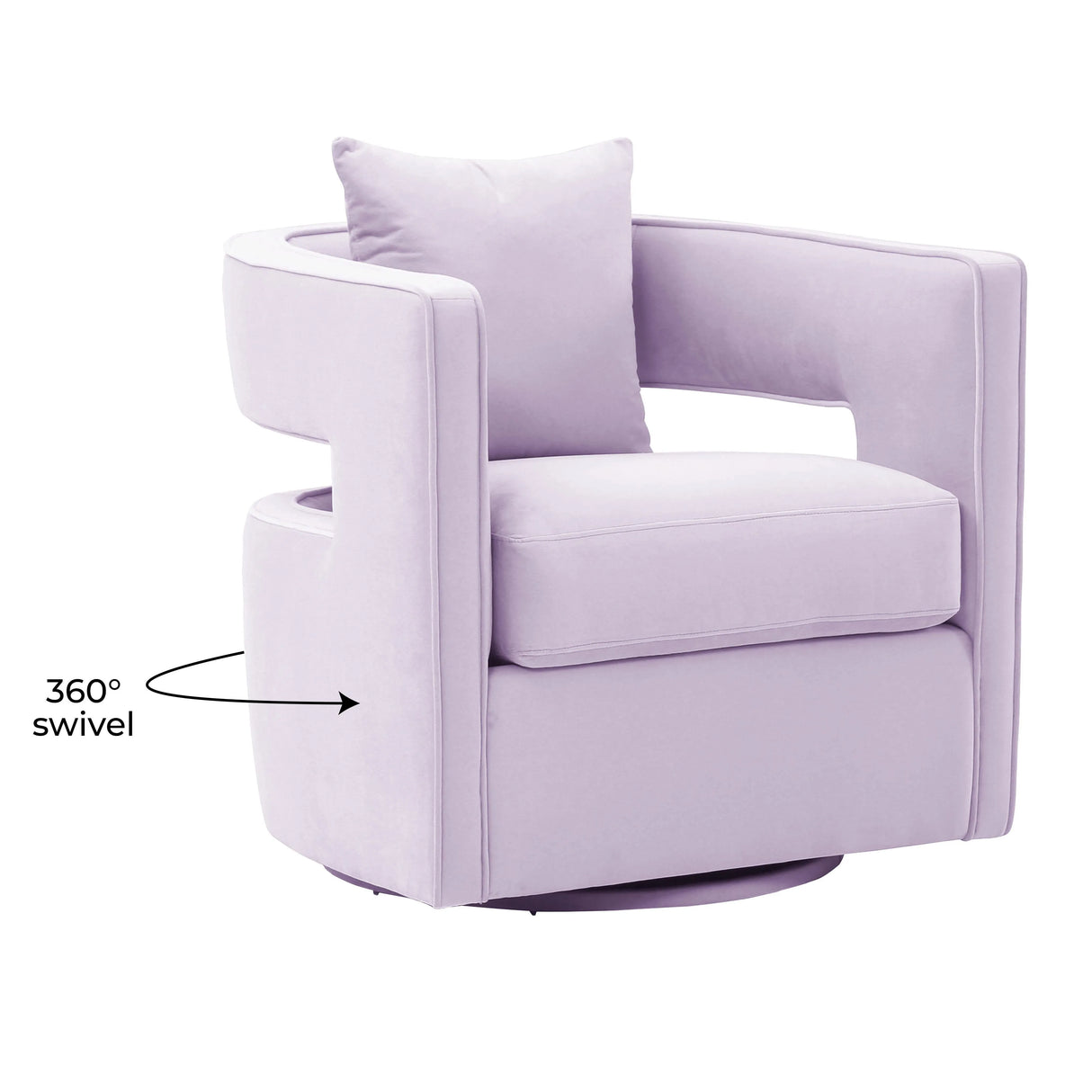 Kennedy Velvet Swivel Accent Chair by TOV Furniture at Eve Furniture