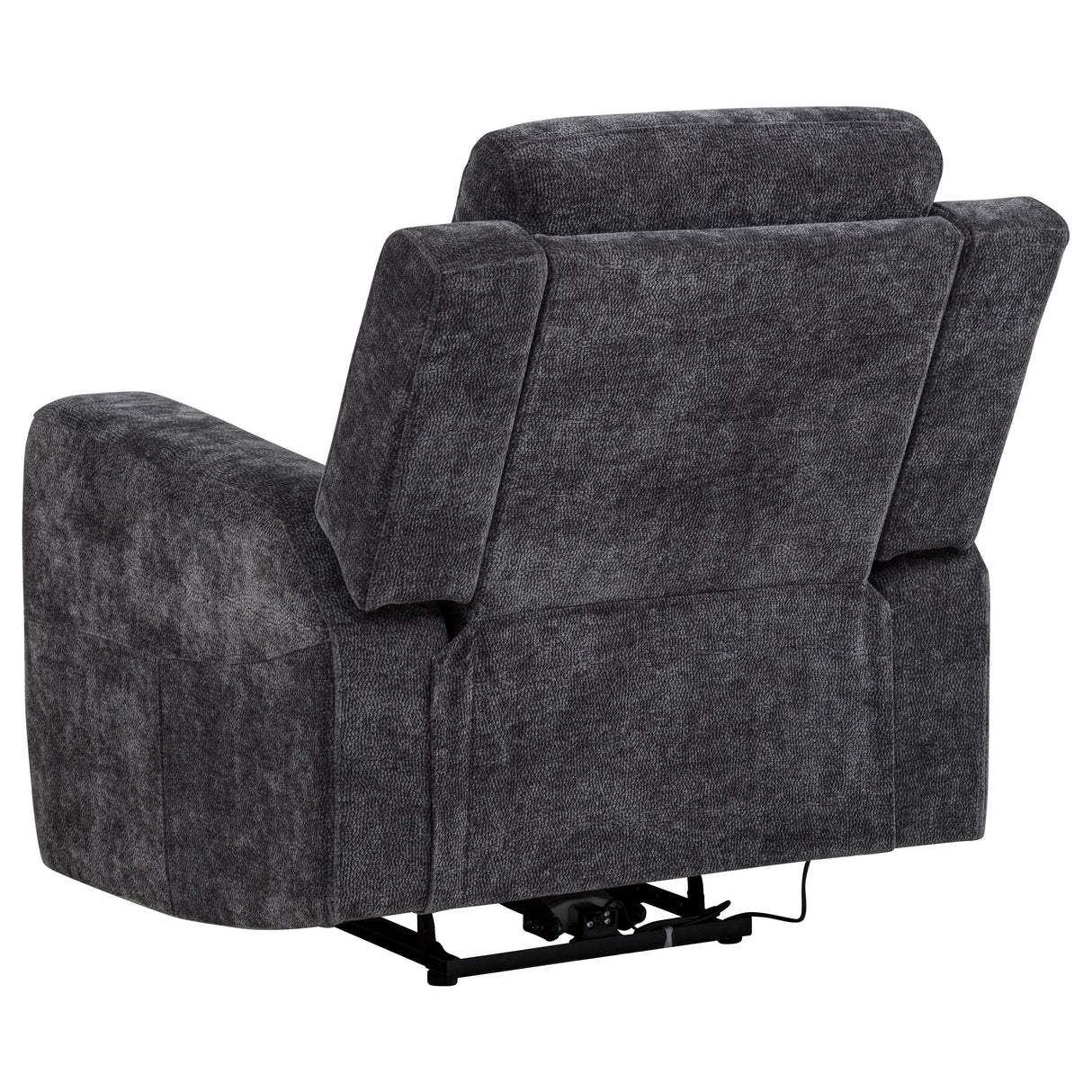 Kennett Dark Grey Chenille Upholstered Power Recliner Chair by Coaster at Eve Furniture