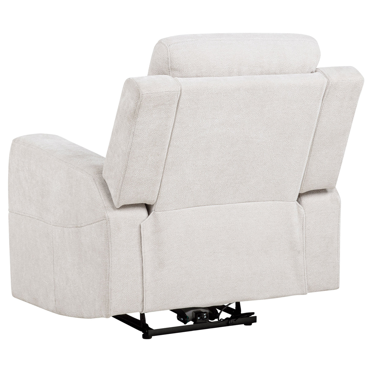 Kennett Ivory Chenille Upholstered Power Recliner Chair by Coaster at Eve Furniture