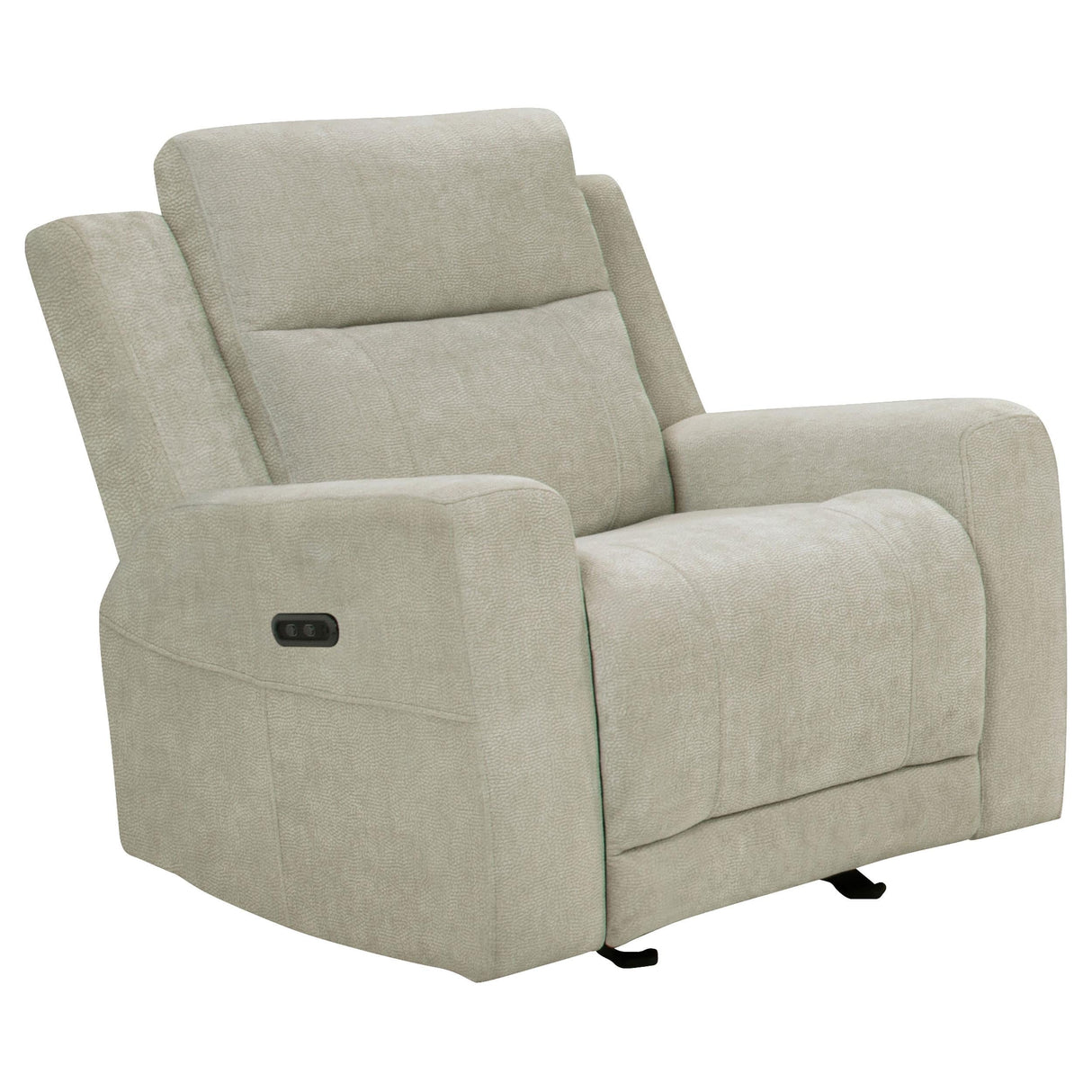 Kennett Ivory Chenille Upholstered Power Recliner Chair by Coaster at Eve Furniture