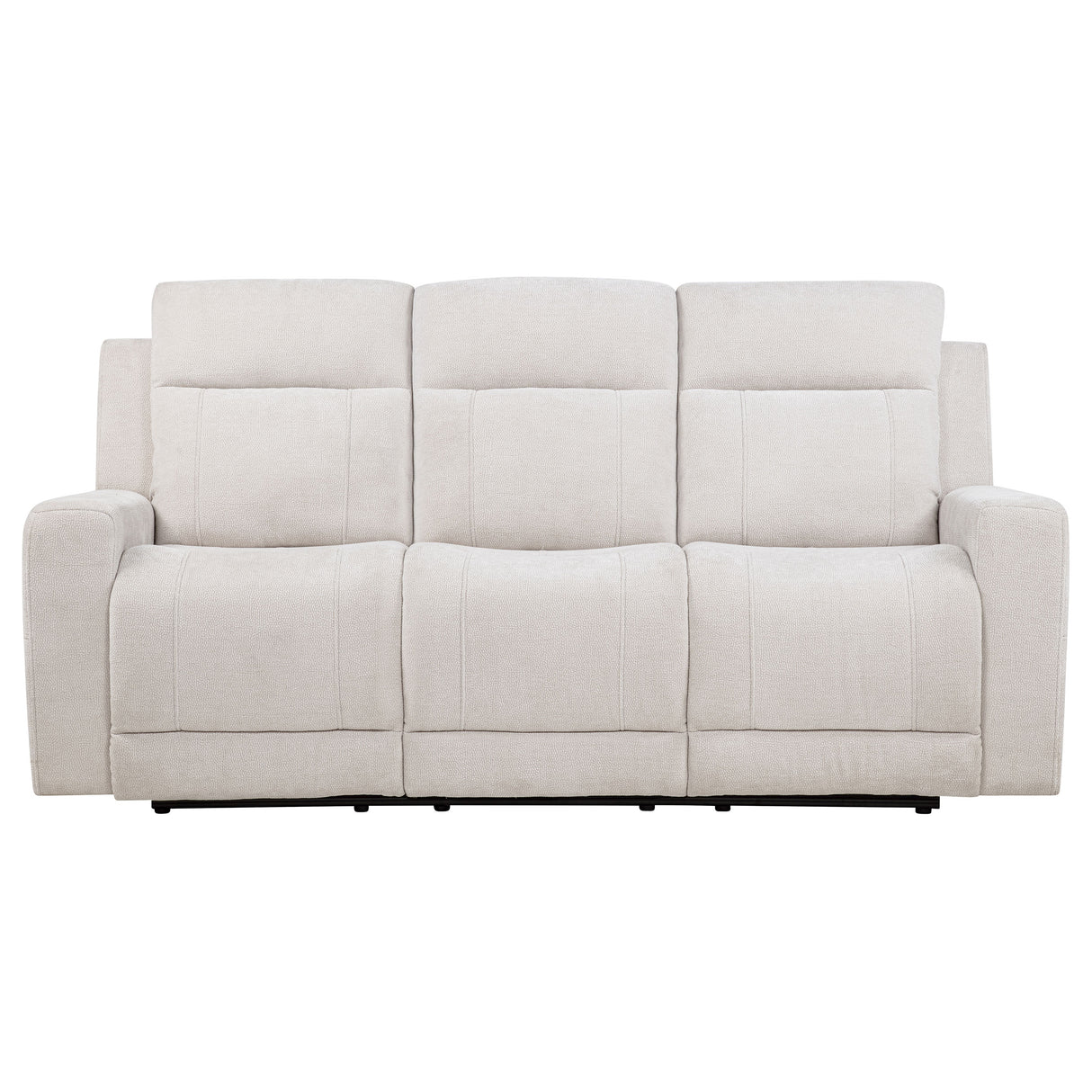 Kennett Ivory Chenille Upholstered Power Reclining Sofa by Coaster at Eve Furniture
