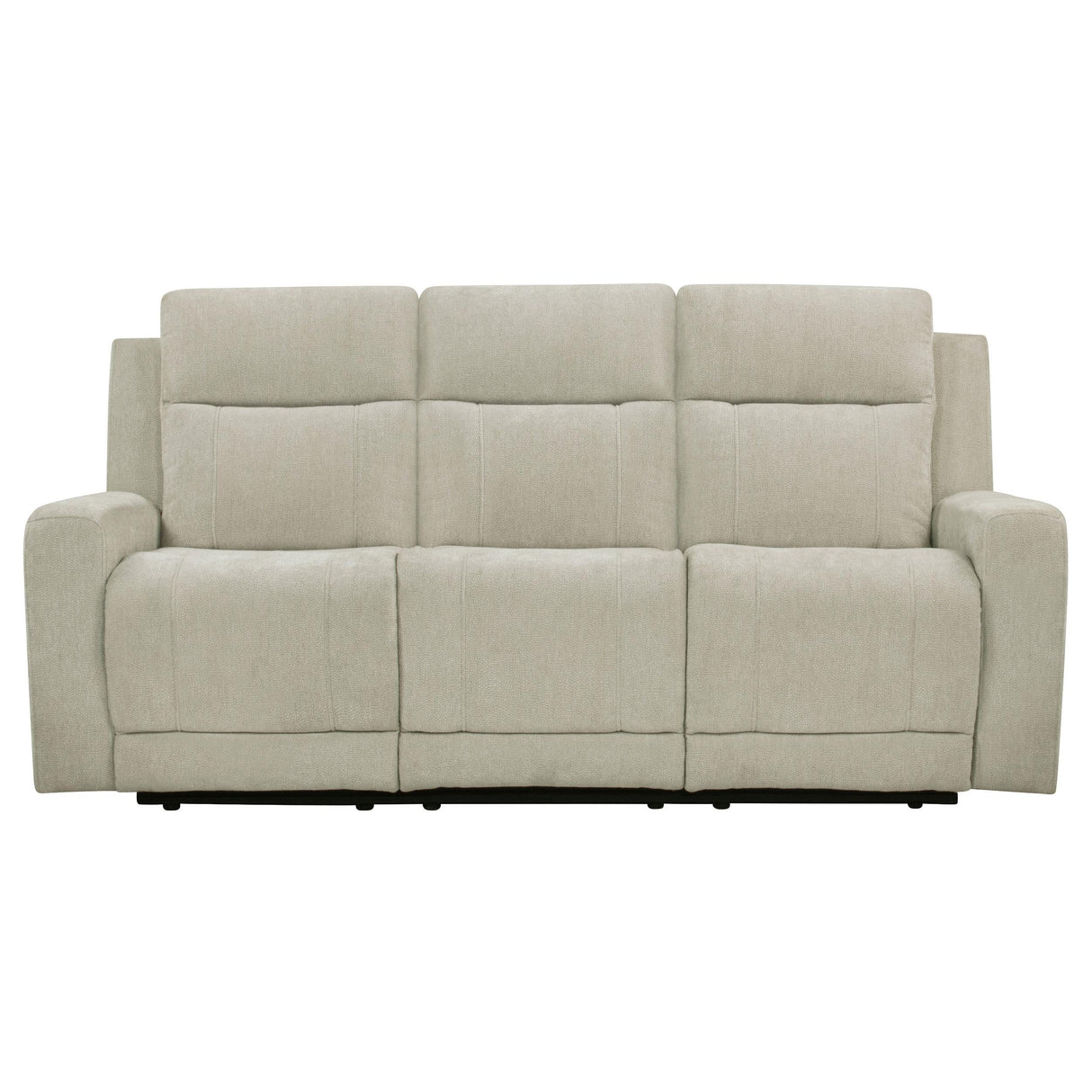 Kennett Chenille Upholstered Power Reclining Sofa Ivory by Coaster at Eve Furniture