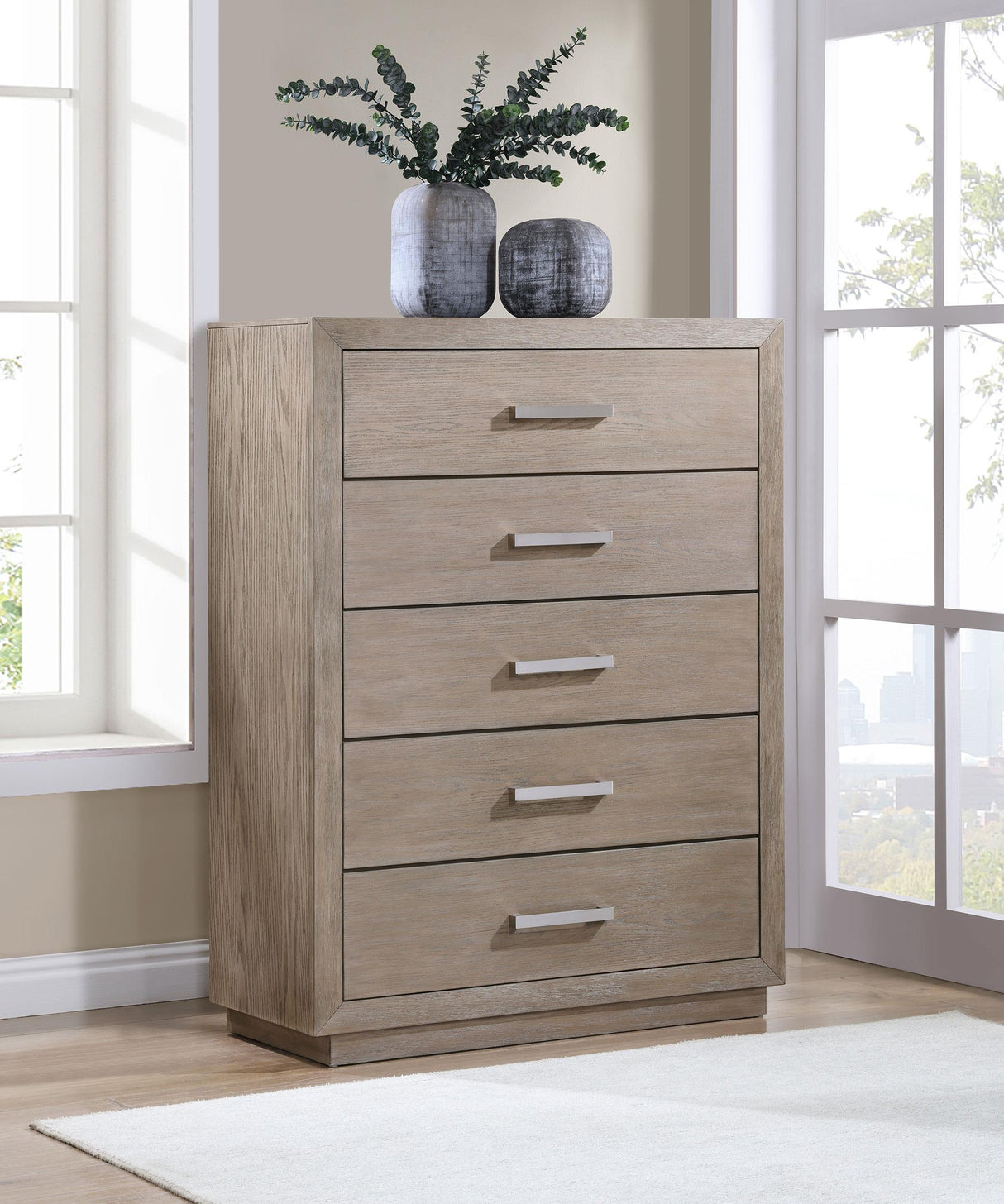 Kenora 5-drawer Bedroom Chest Barley Brown by Coaster at Eve Furniture