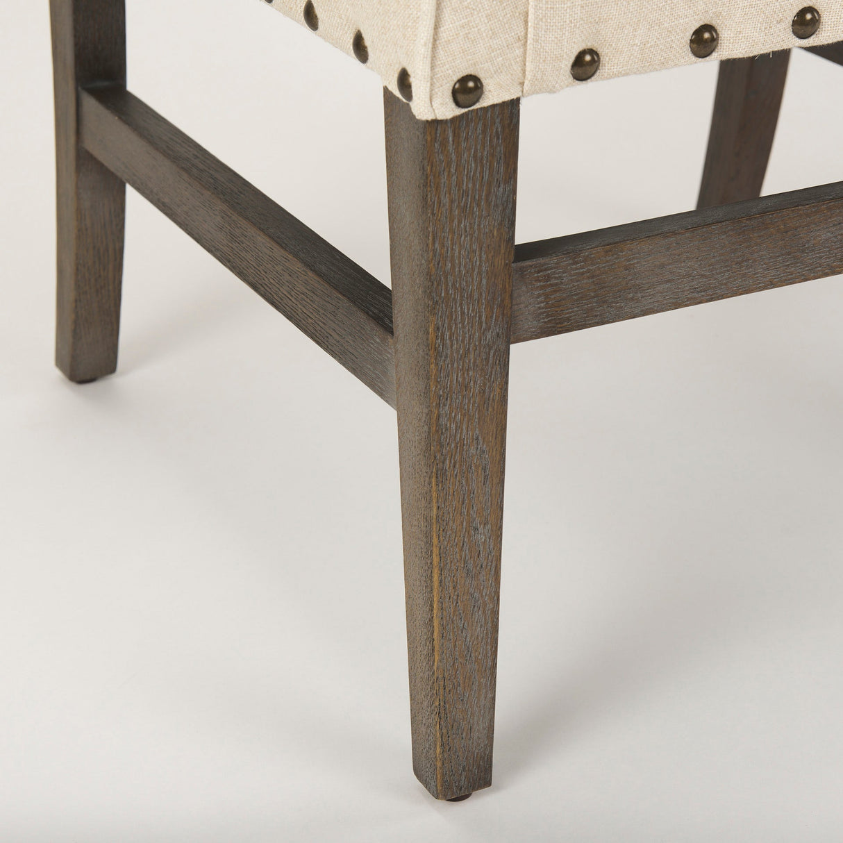 Kensington I Cream Fabric and Solid Wood Dining Chair by Mercana at Eve Furniture