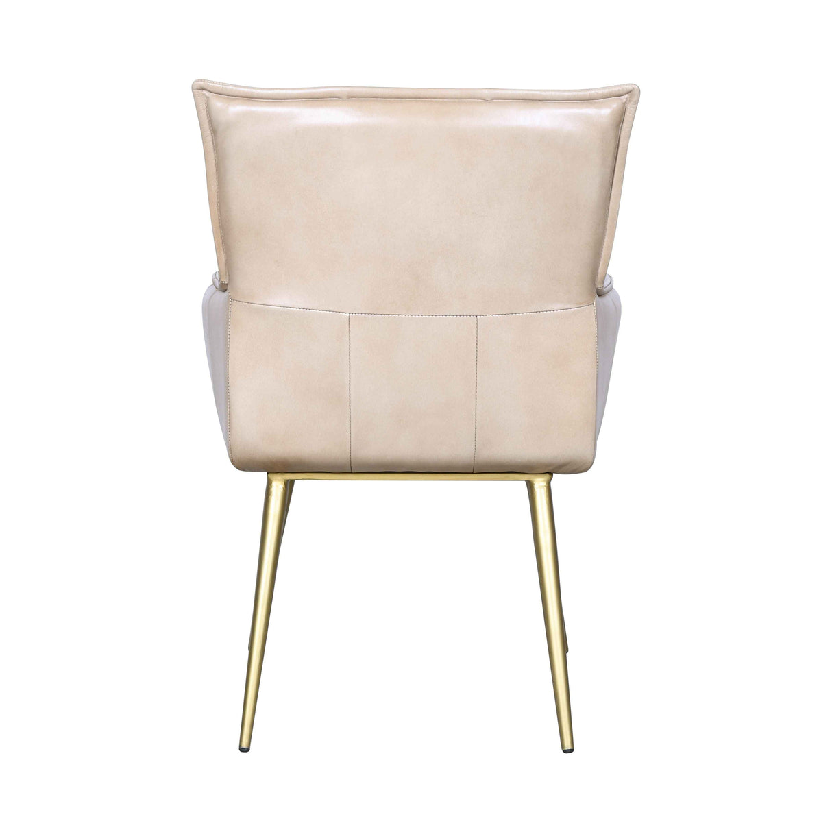 Kent Surrey 23" Armchair in Antique Ivory Leather and Gold Legs by Home Trends & Design at Eve Furniture