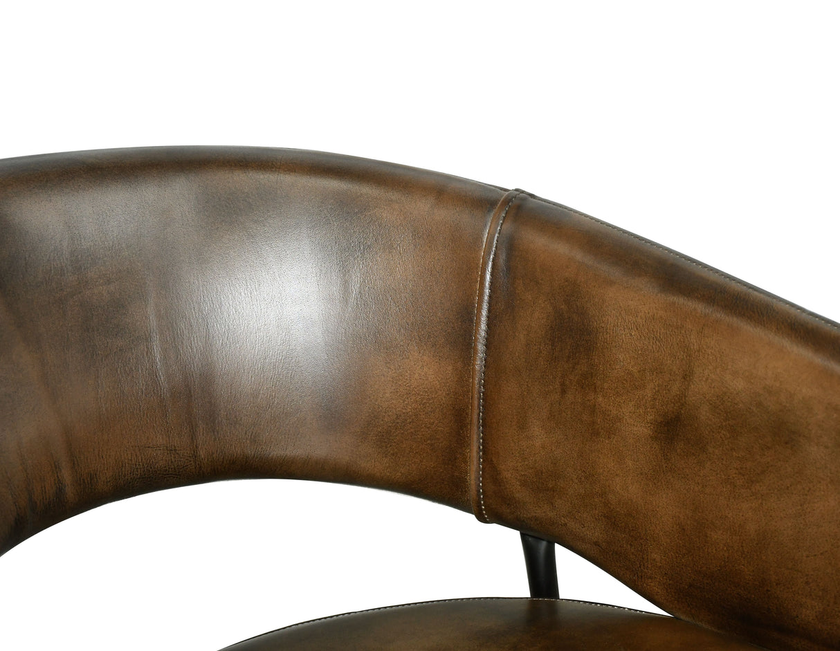 Kent Turner 23" Dining Chair in Antique Whiskey with Walnut Legs, Set of 2 by Home Trends & Design at Eve Furniture