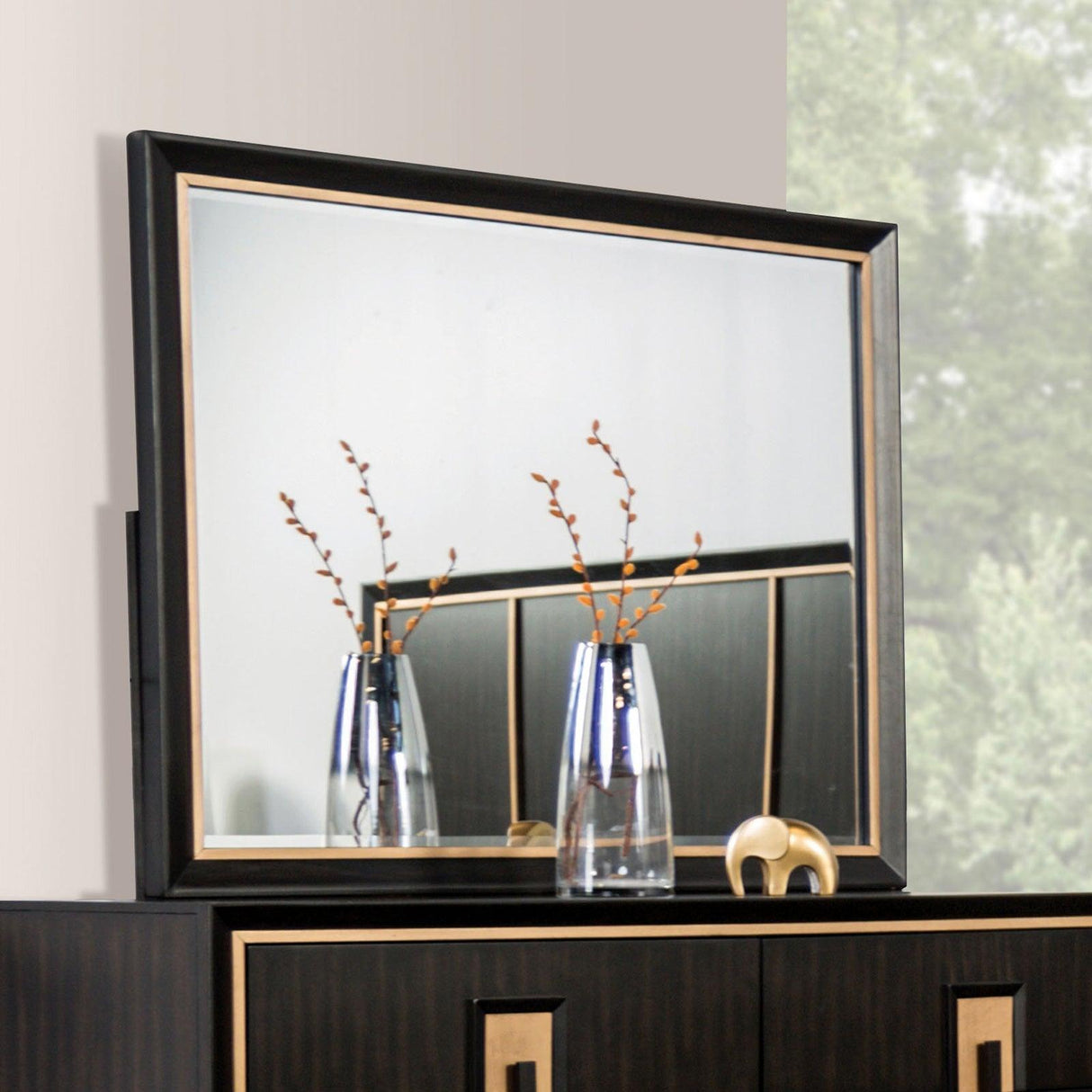Kenyada Espresso Mirror by Furniture of America at Eve Furniture