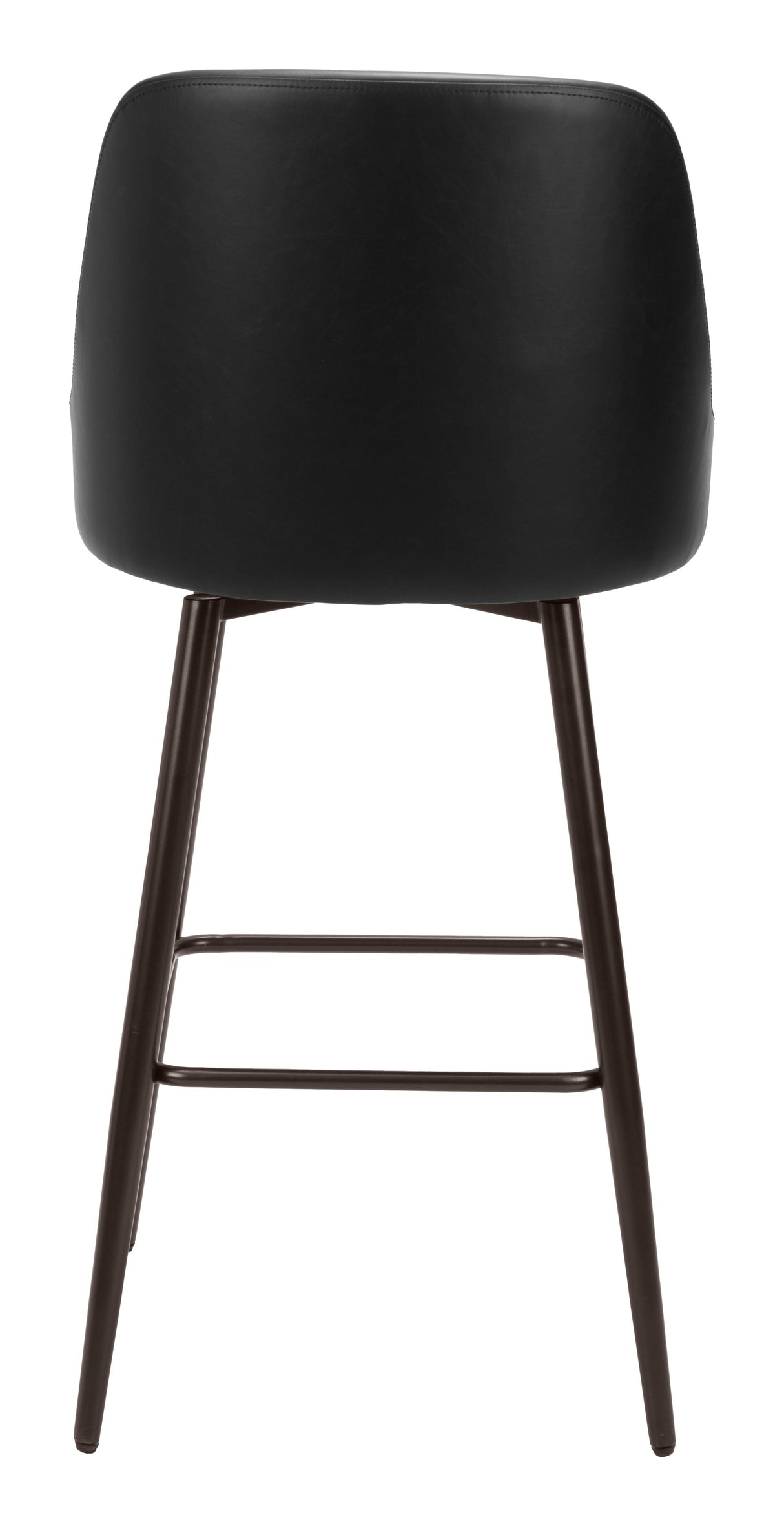 Keppel Black & Bronze Swivel Barstool by Zuomod at Eve Furniture