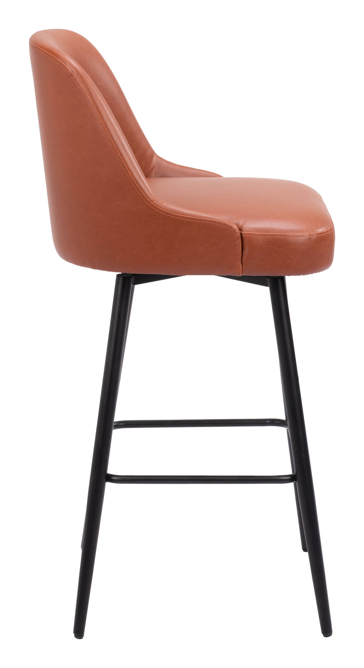 Keppel Brown Swivel Barstool by Zuomod at Eve Furniture