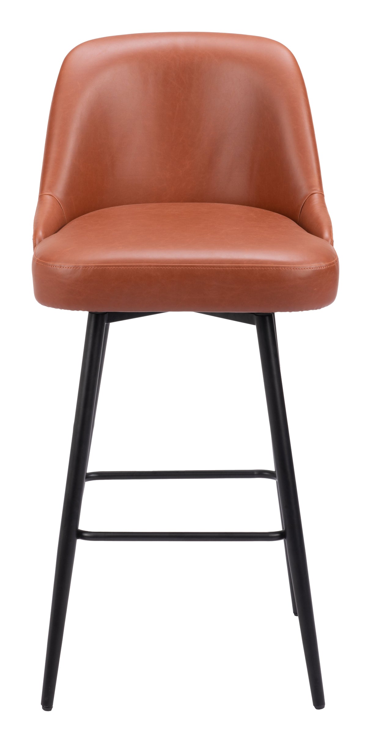 Keppel Brown Swivel Barstool by Zuomod at Eve Furniture