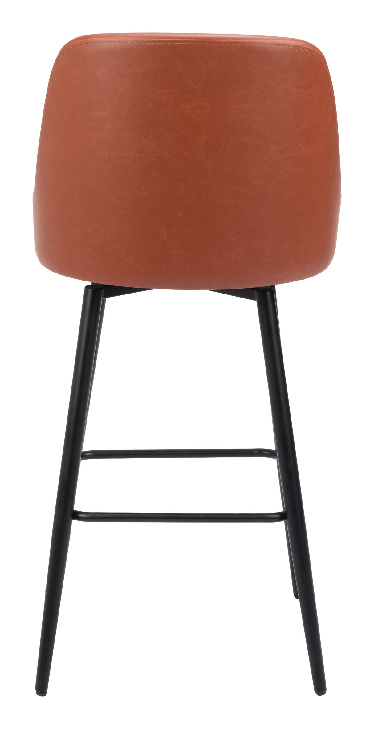 Keppel Brown Swivel Barstool by Zuomod at Eve Furniture