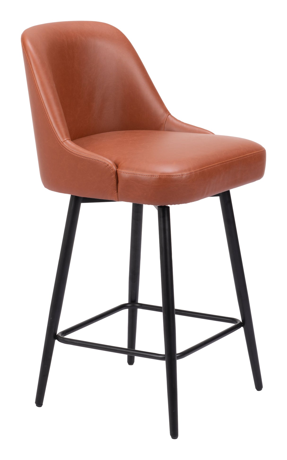 Keppel Brown Swivel Counter Stool by Zuomod at Eve Furniture