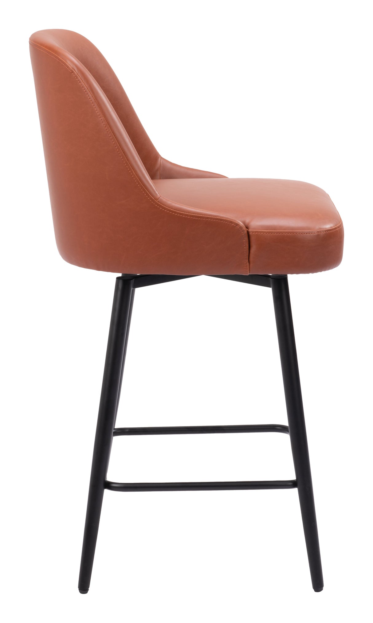 Keppel Brown Swivel Counter Stool by Zuomod at Eve Furniture