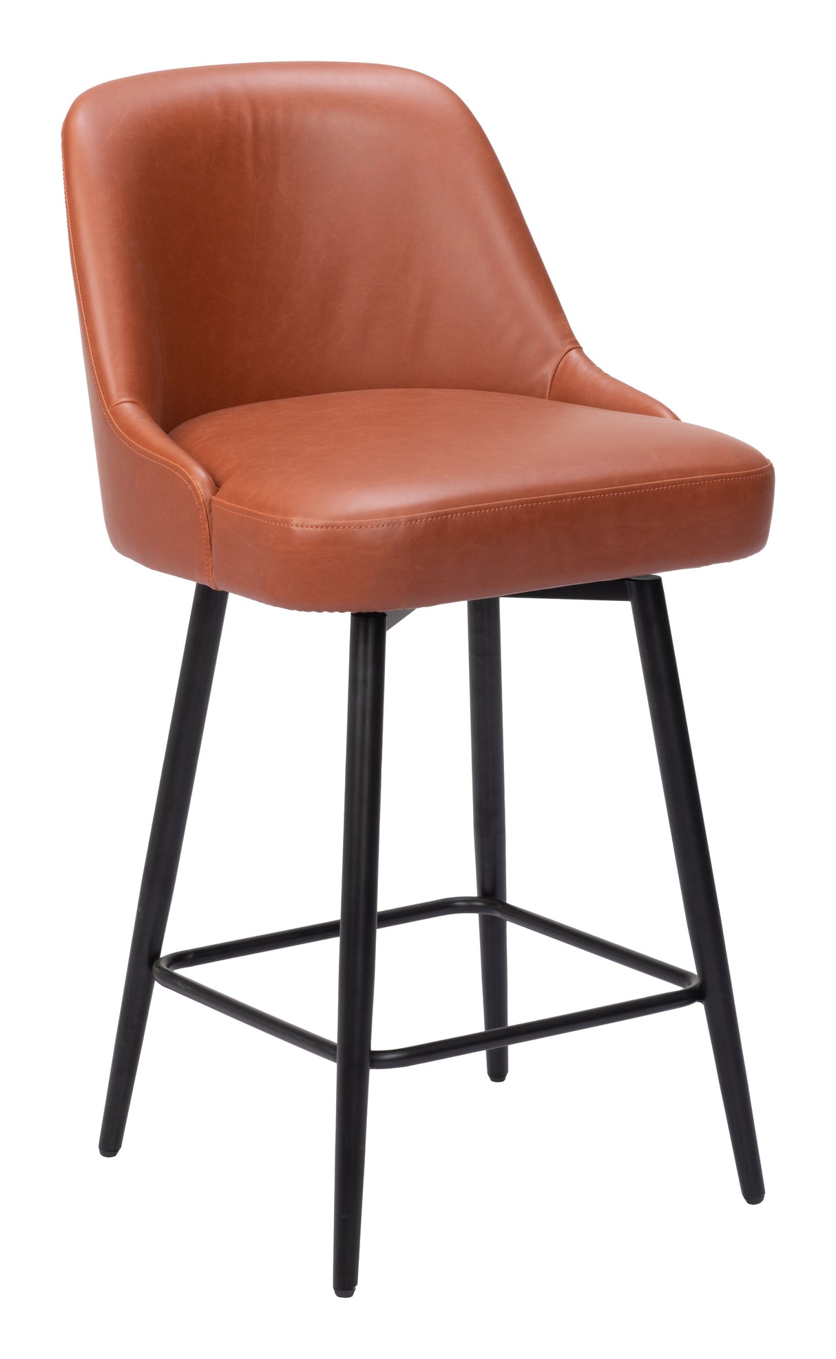 Keppel Brown Swivel Counter Stool by Zuomod at Eve Furniture