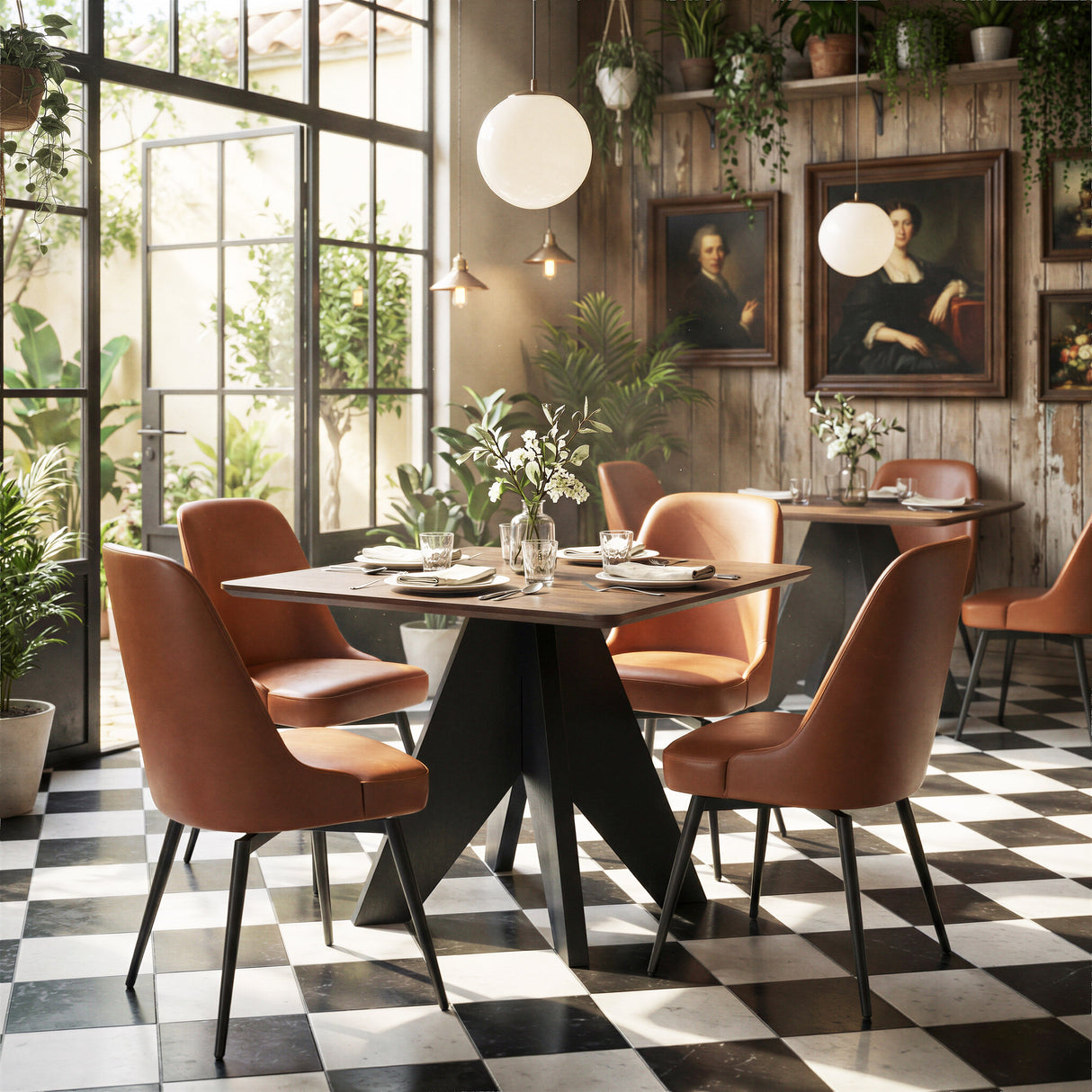 Keppel Brown Swivel Dining Chair (Set of 2) by Zuomod at Eve Furniture