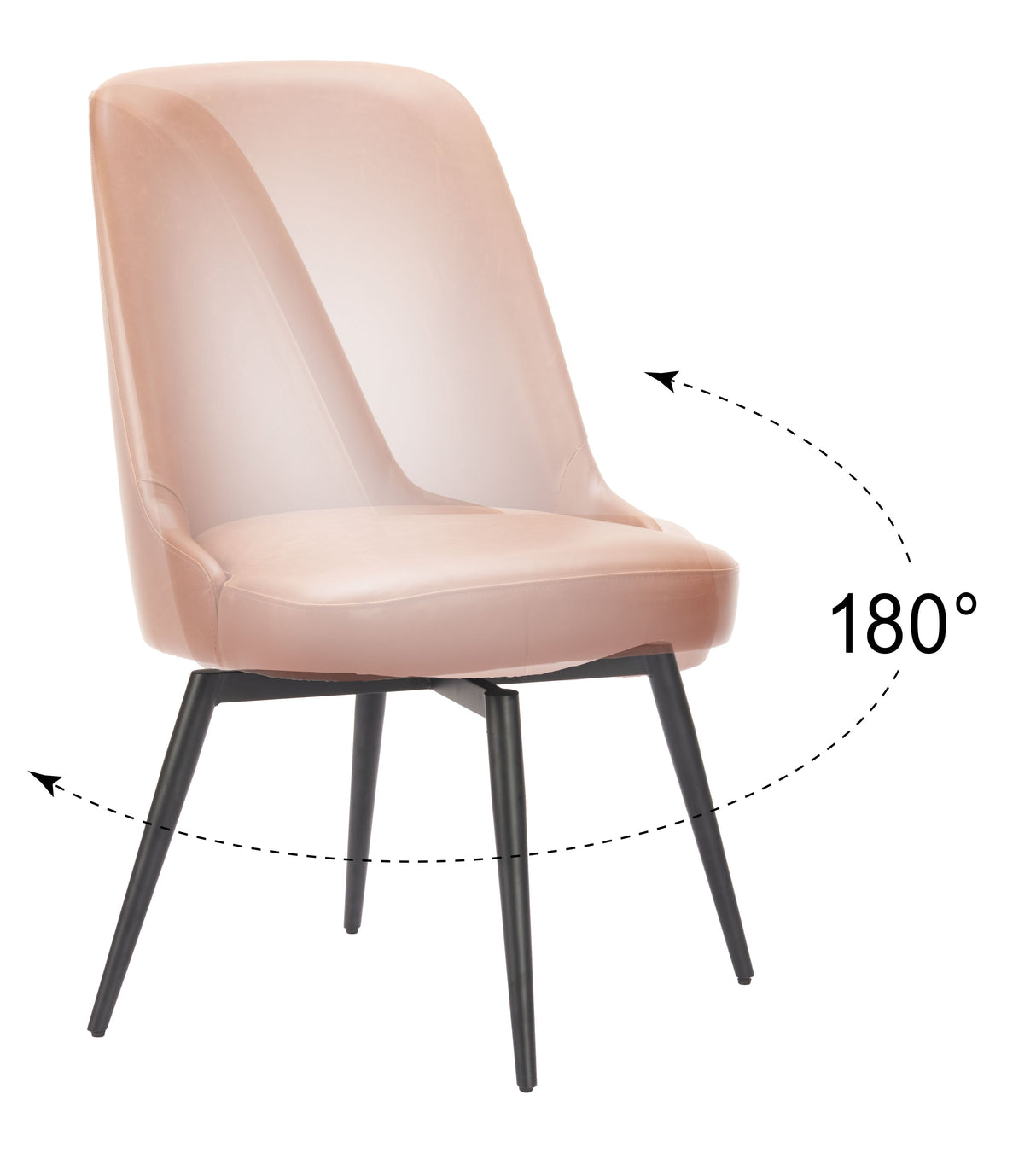 Keppel Brown Swivel Dining Chair (Set of 2) by Zuomod at Eve Furniture