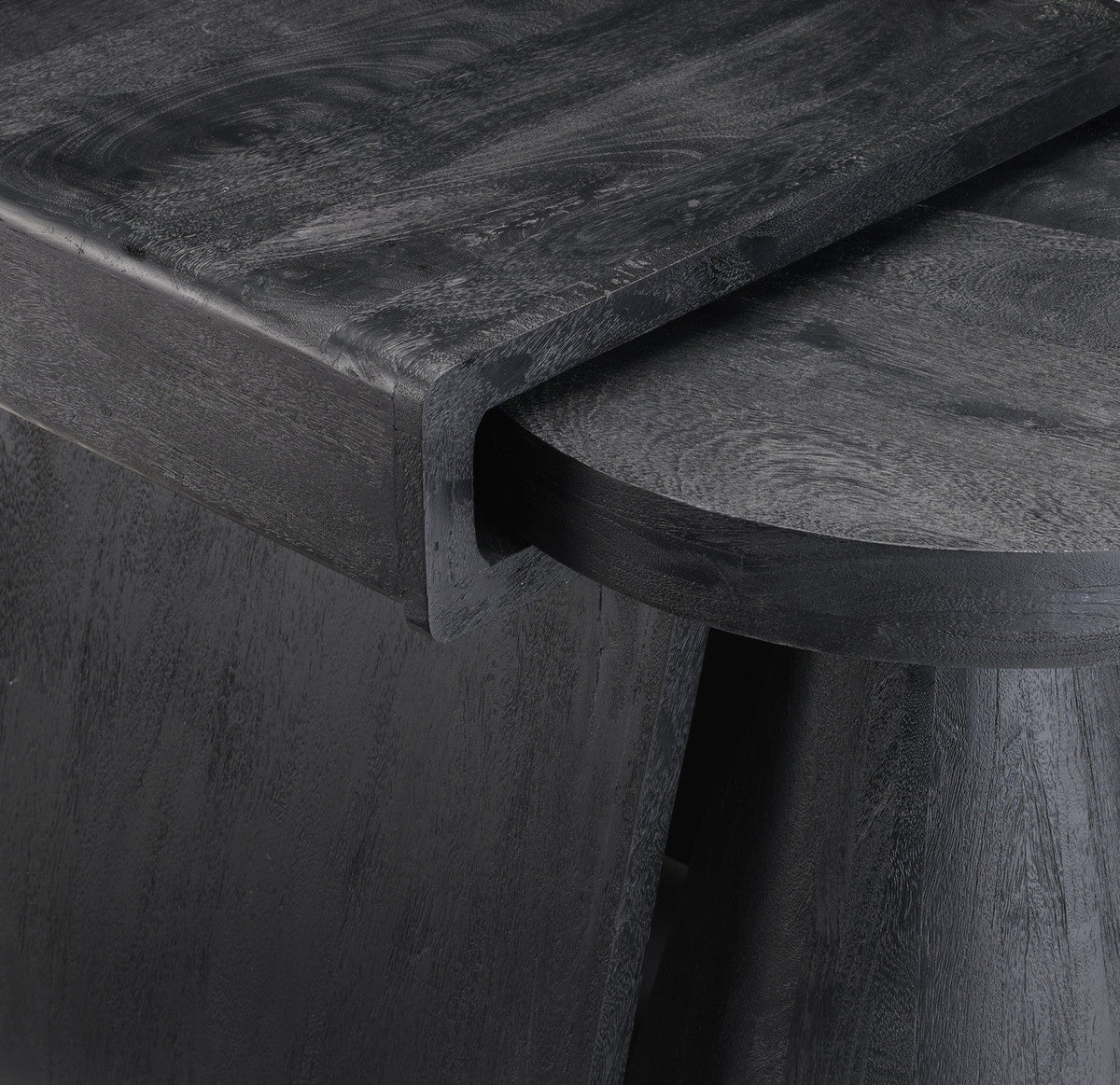 Keppler Black 2-Piece Nesting Tables by Crestview at Eve Furniture
