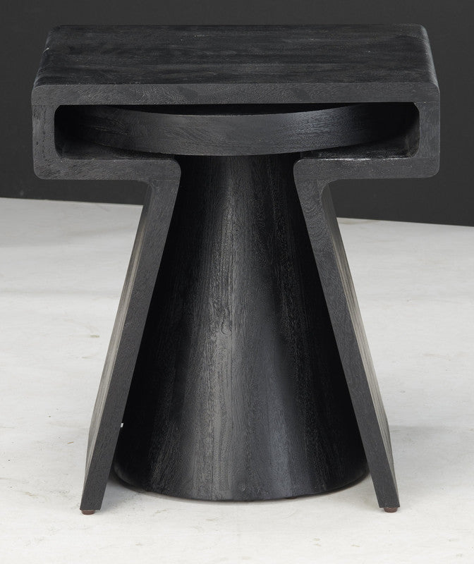 Keppler Black 2-Piece Nesting Tables by Crestview at Eve Furniture