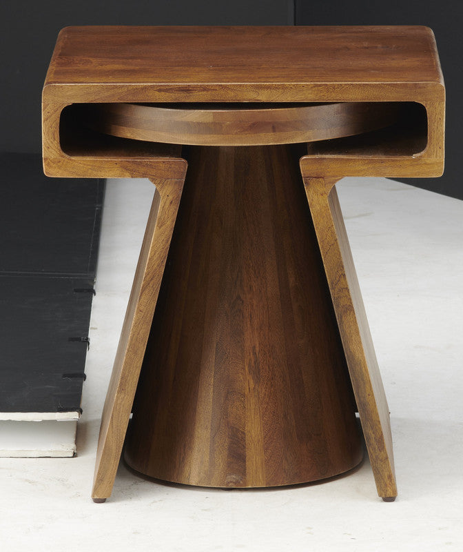Keppler Brown 2-Piece Nesting Tables by Crestview at Eve Furniture