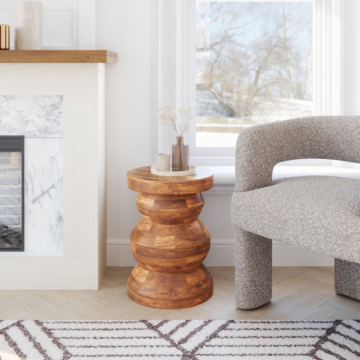 Kerala Walnut Side Table by Zuomod at Eve Furniture
