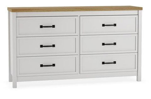 Kerisden White/Brown Dresser by Ashley at Eve Furniture