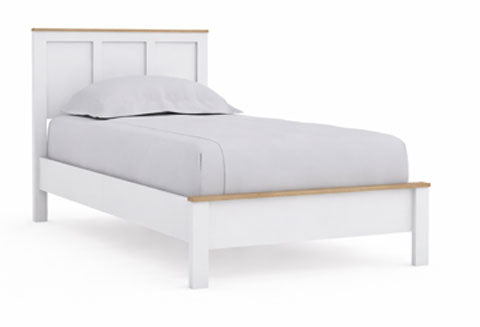 Kerisden White/Brown Twin Panel Complete Bed Frame by Ashley at Eve Furniture