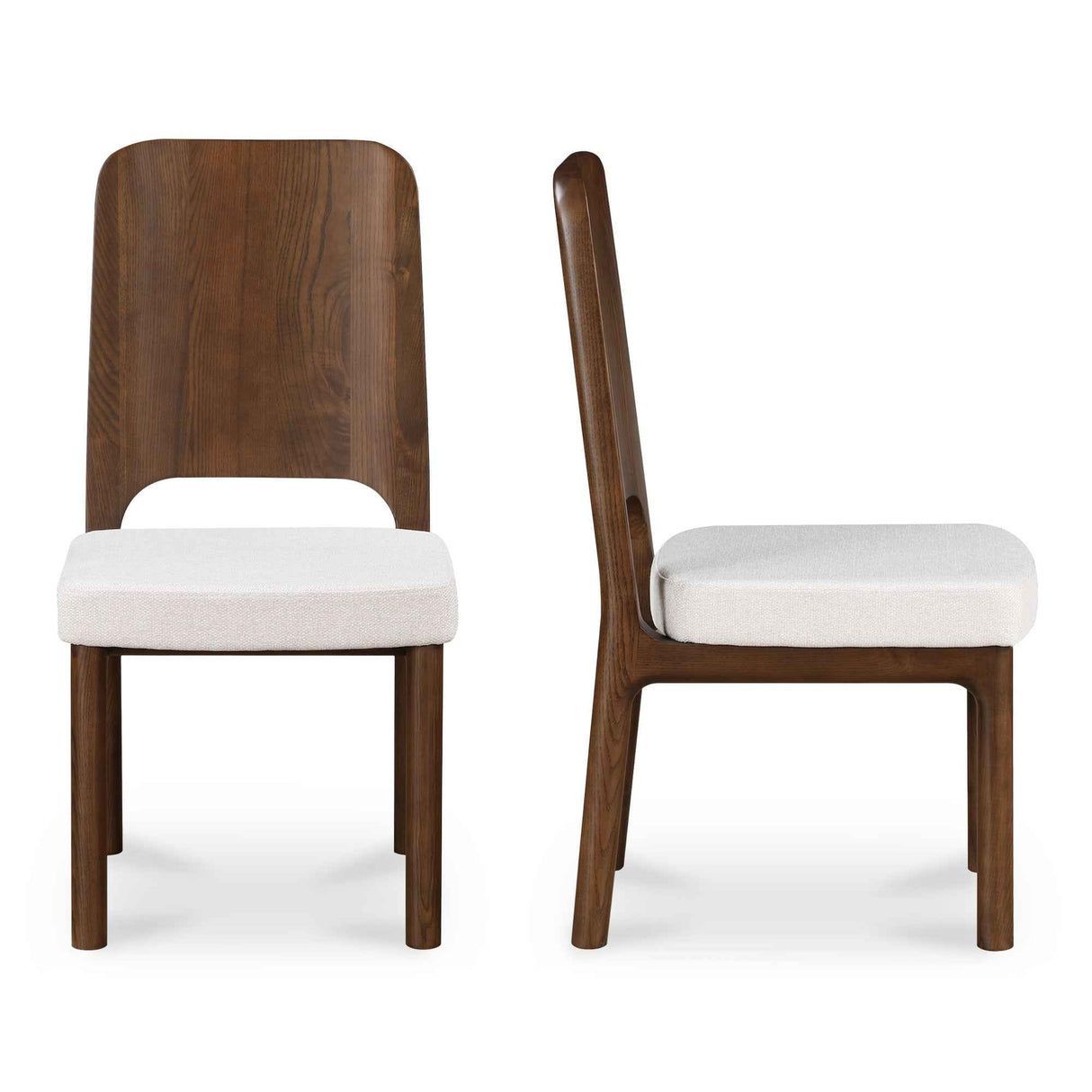 Kerr Ash Beige Dining Chair Walnut Stained (Set of 2)