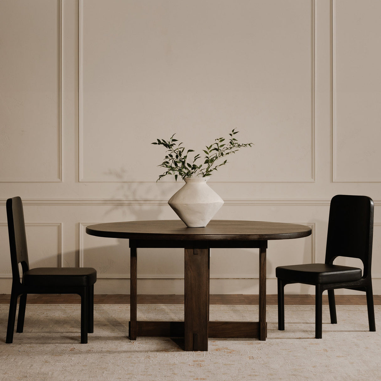 Kerr Black Dining Chair Vegan Leather (Set of 2) by MOES at Eve Furniture