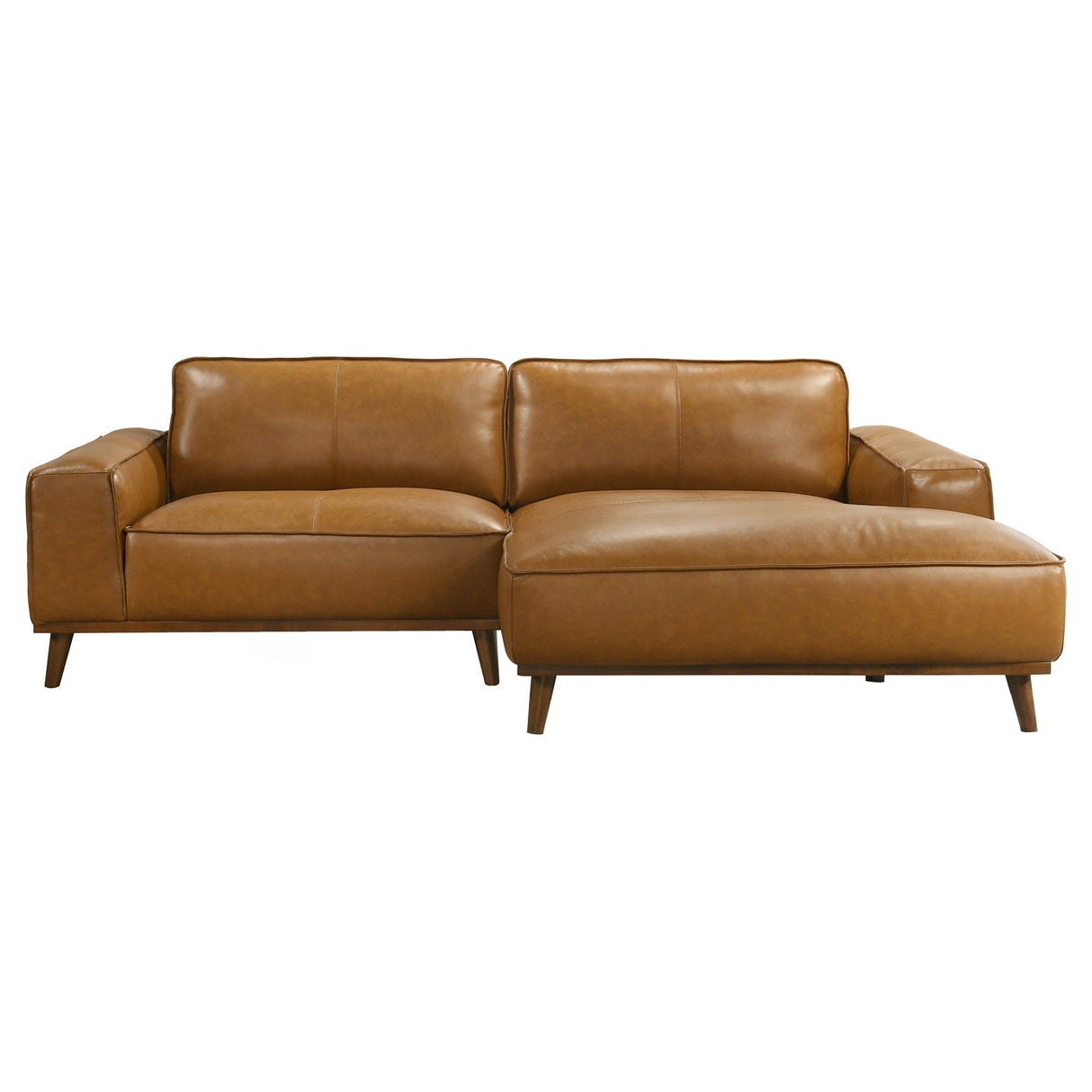 Kerrville Tan Leather Right Sectional Sofa by Ashcroft Furniture at Eve Furniture