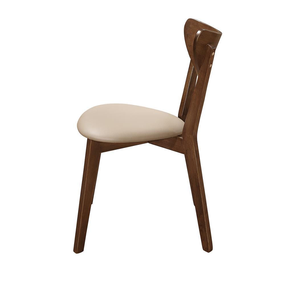 Kersey Beige/Chestnut Dining Side Chairs with Curved Backs, Set of 2 by Coaster at Eve Furniture