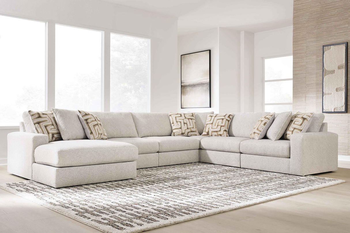 Kestrie Feathered 6-Piece Sectional with Chaise by Ashley at Eve Furniture
