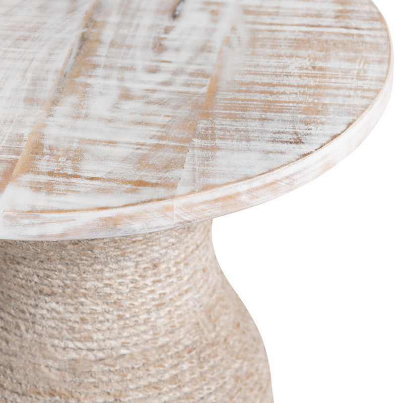 Key Largo Tan/White Accent Table by Crestview at Eve Furniture