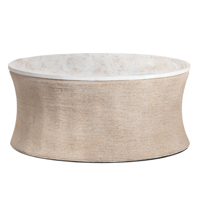 Key Largo Tan/White Cocktail Table by Crestview at Eve Furniture