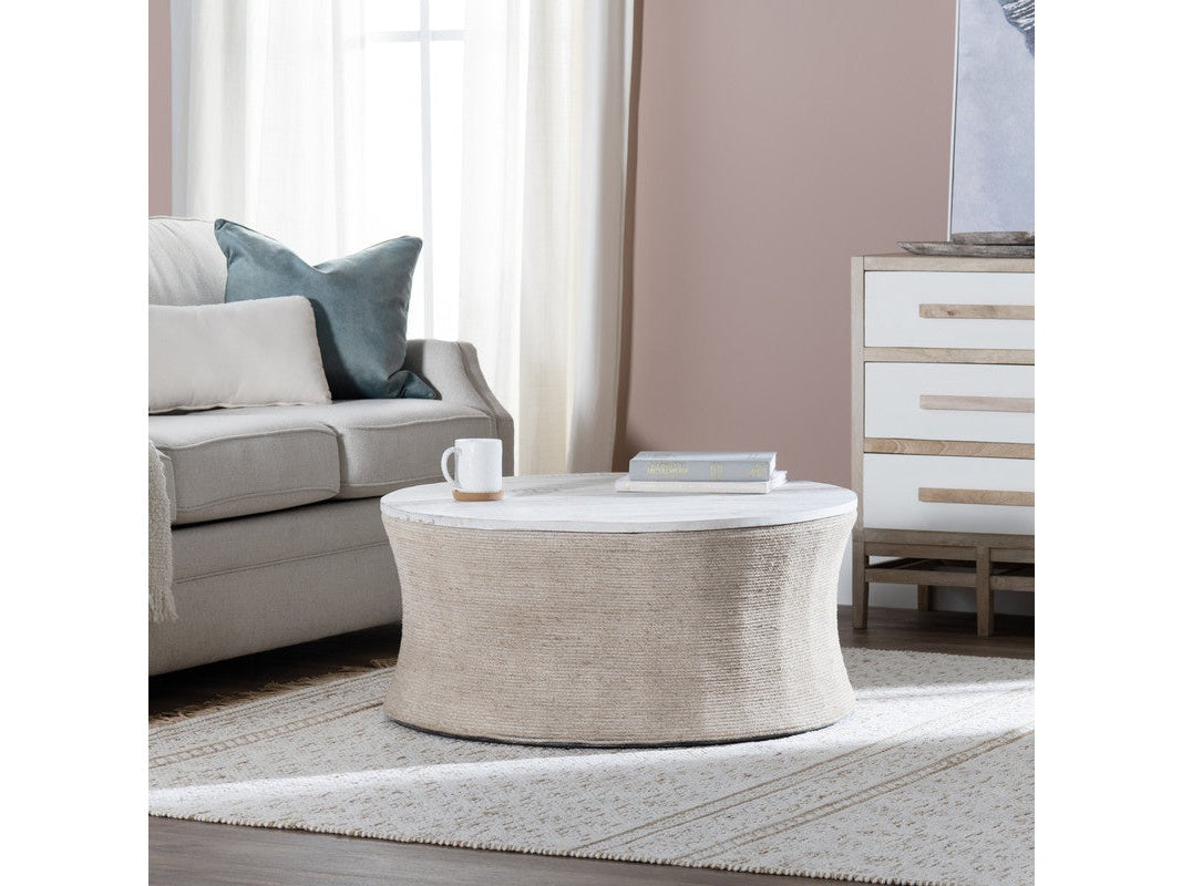 Key Largo Tan/White Cocktail Table by Crestview at Eve Furniture