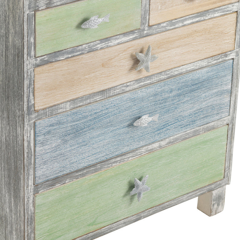Key West Gray/Blue Chest by Crestview at Eve Furniture