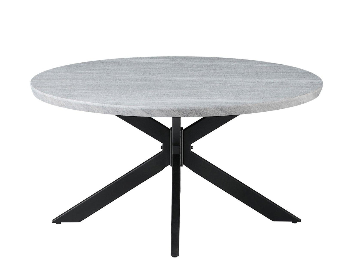 Keyla Faux-Marble Round Cocktail Table by Steve Silver at Eve Furniture