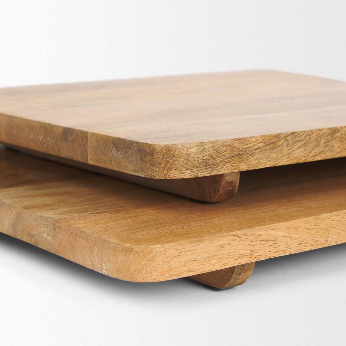 Khana Natural Solid Wood Square Serving Boards by Mercana at Eve Furniture