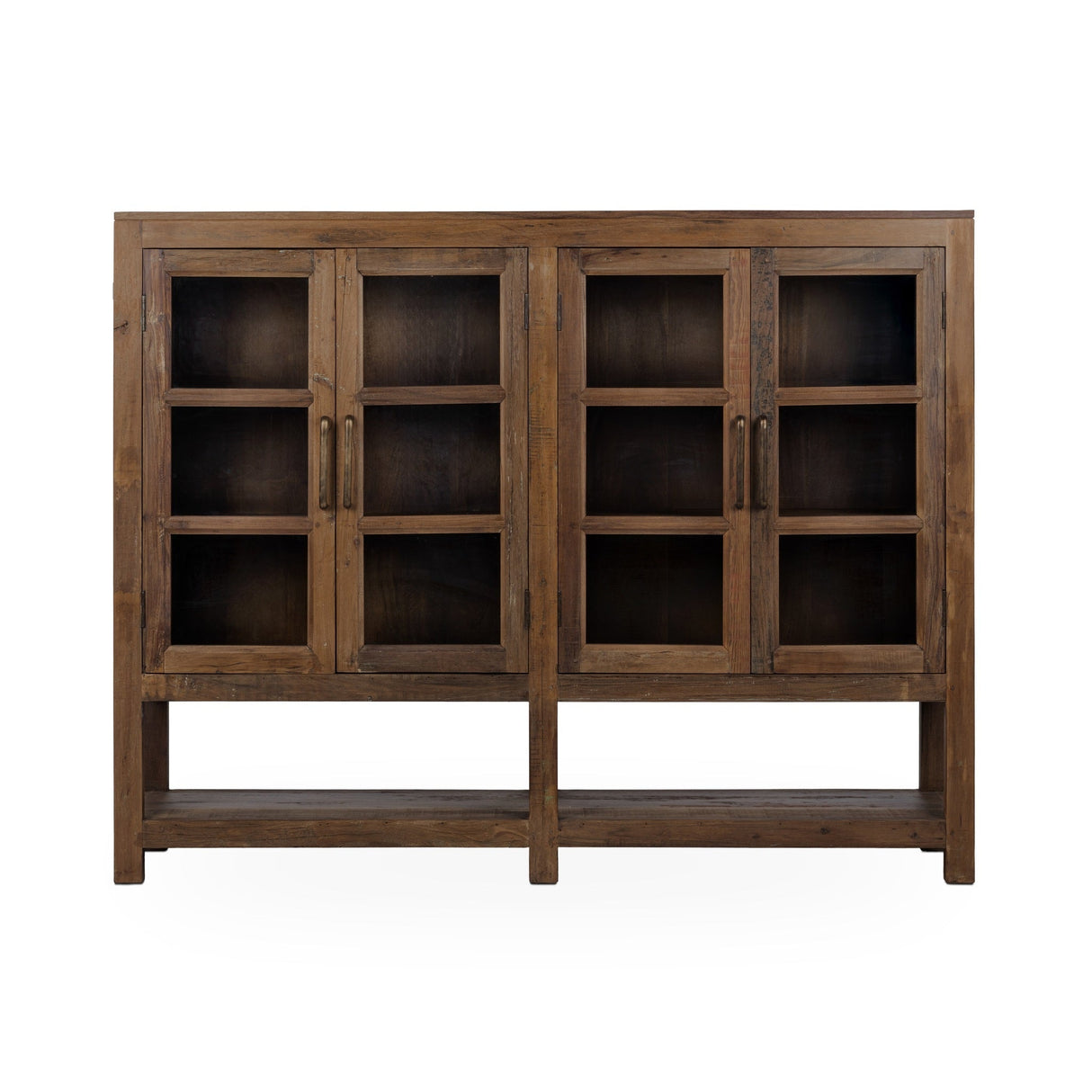 Kharga 4 Door Display Cabinet - Natural by Classic Home at Eve Furniture