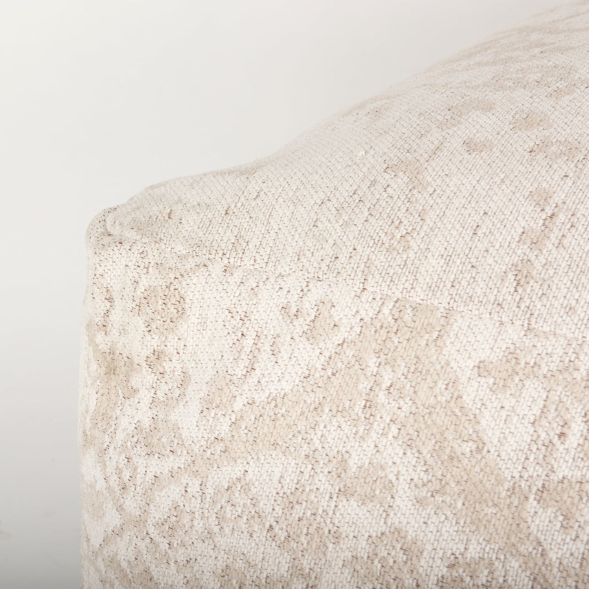 Khloe Large Cream Pouf by Mercana at Eve Furniture