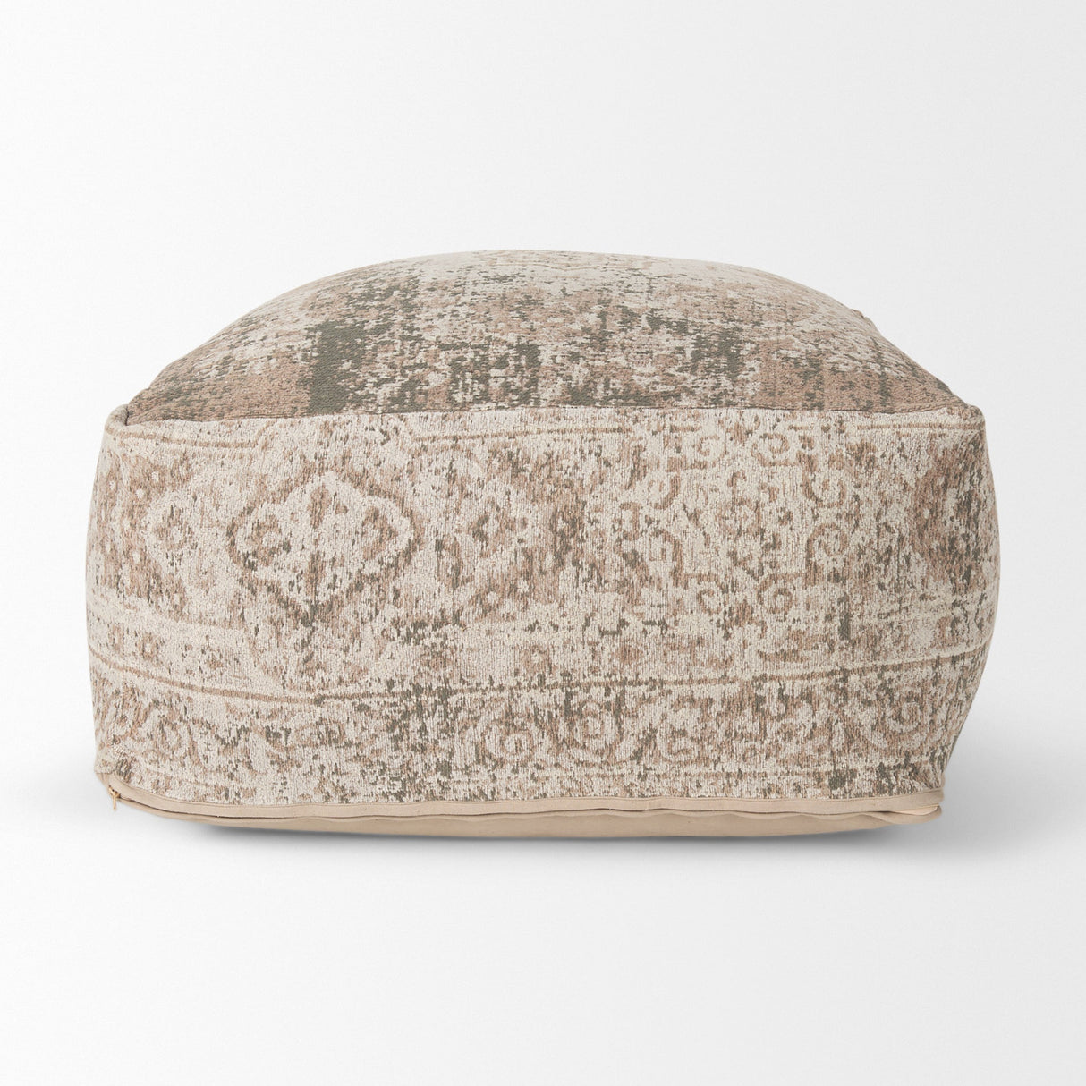 Khloe Large Taupe Pouf by Mercana at Eve Furniture