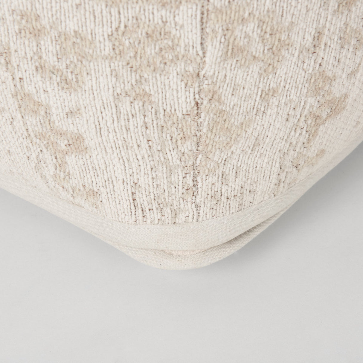 Khloe Small Cream Pouf by Mercana at Eve Furniture
