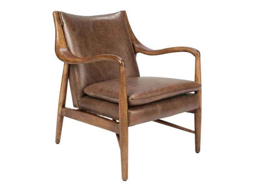 Kiannah Barrel Brown Arm Chair by Classic Home at Eve Furniture