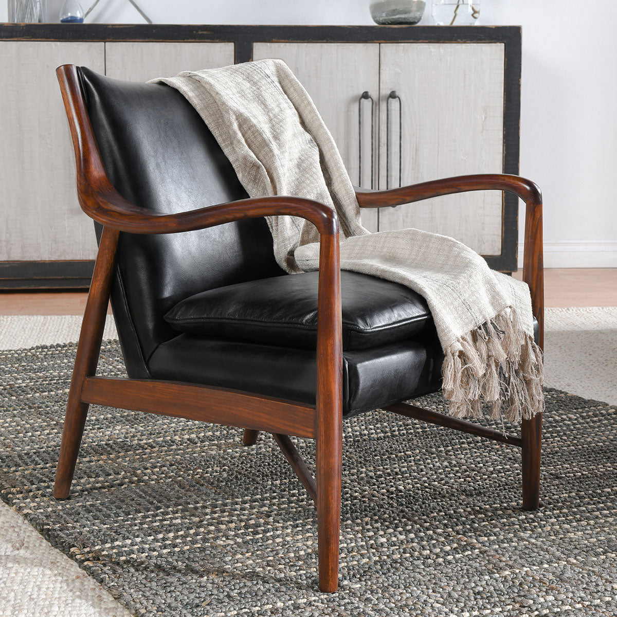 Kiannah Black Club Chair by Classic Home at Eve Furniture